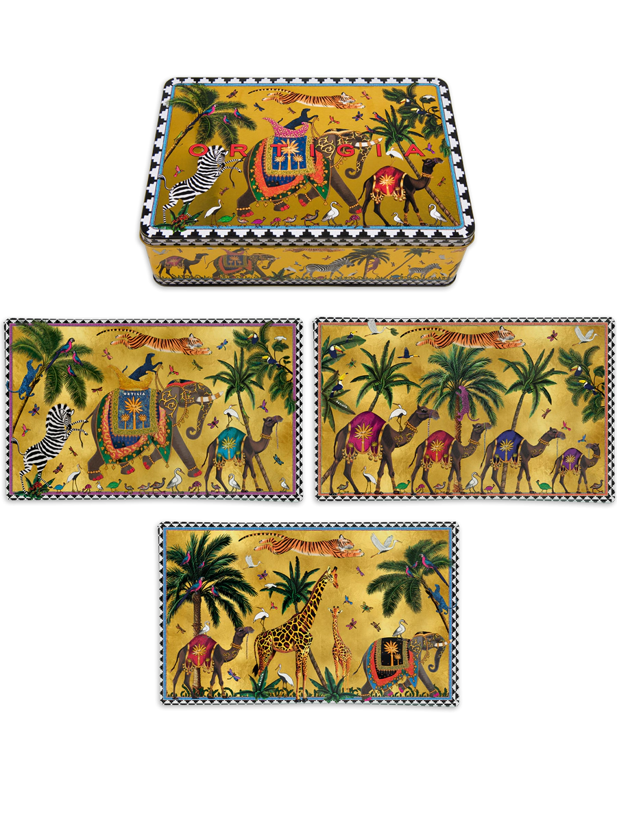 ORTIGIA Tin Flying Tiger 3 Glass Plates