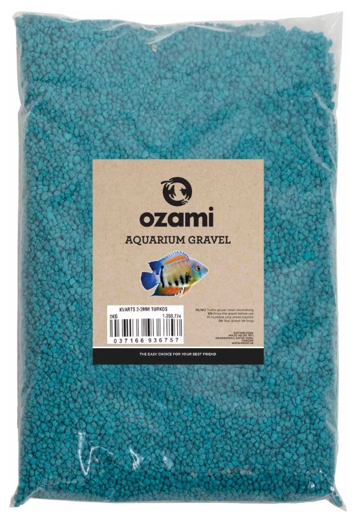 Ozami Akvariegrus 2-3mm Turkos 2kg