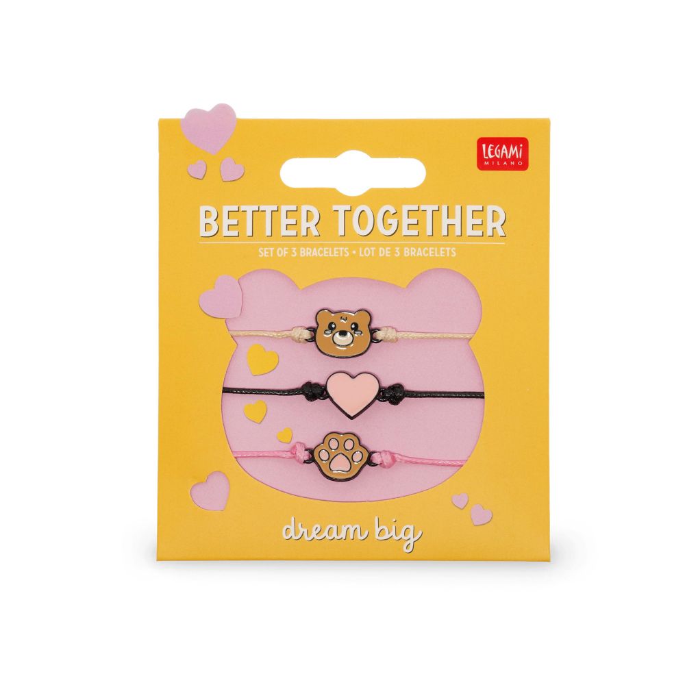 Better Together - Teddy Bear, Set of 3 bracelets