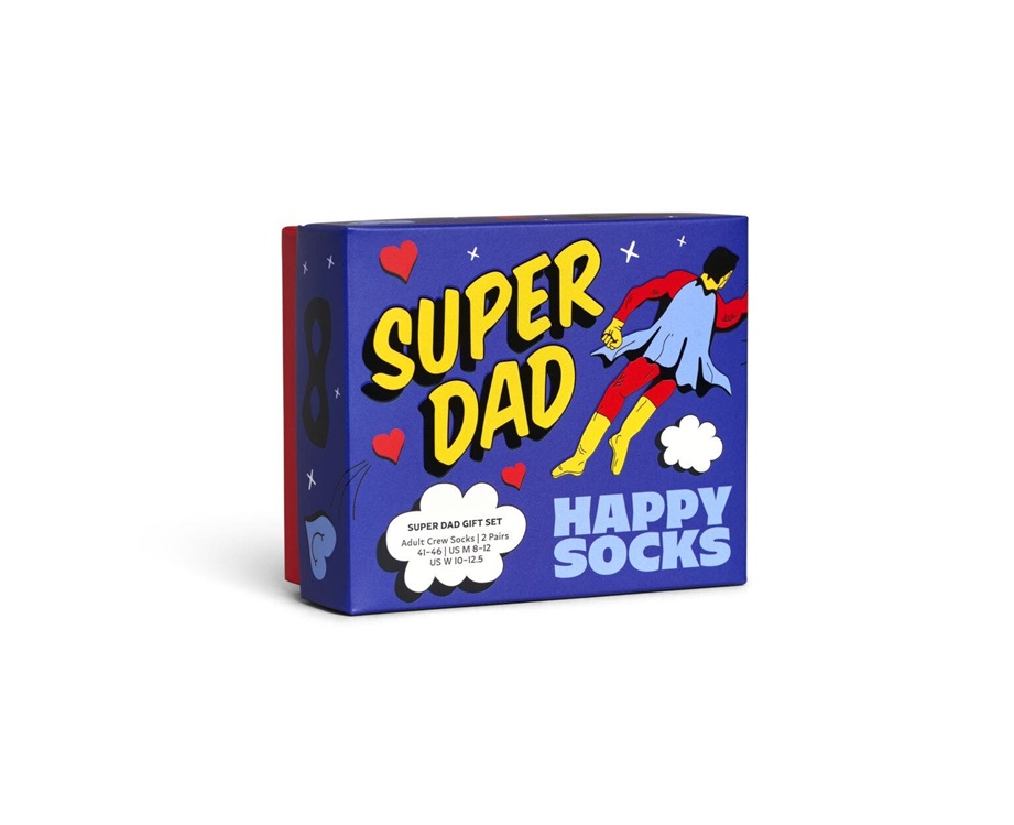 2-Pack Happy Socks Super Dad Gift Set - 2