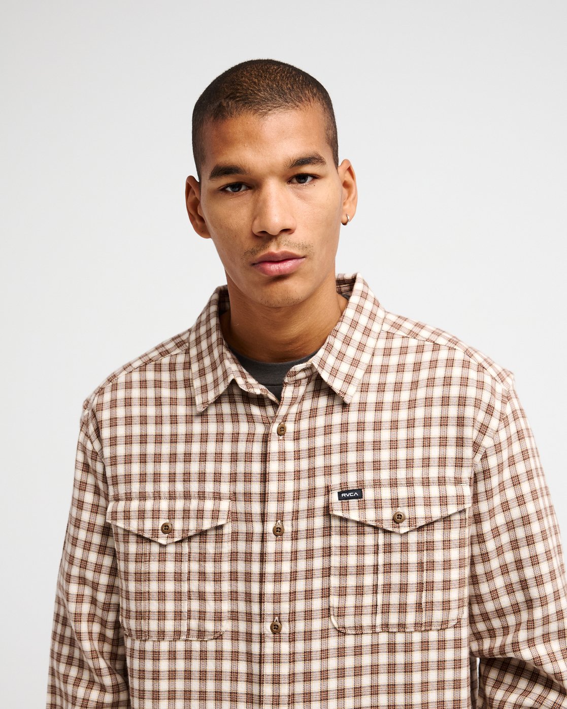 RVCA skjorta Hugues micro check ls - 8