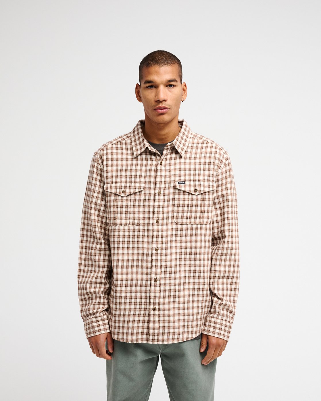 RVCA skjorta Hugues micro check ls
