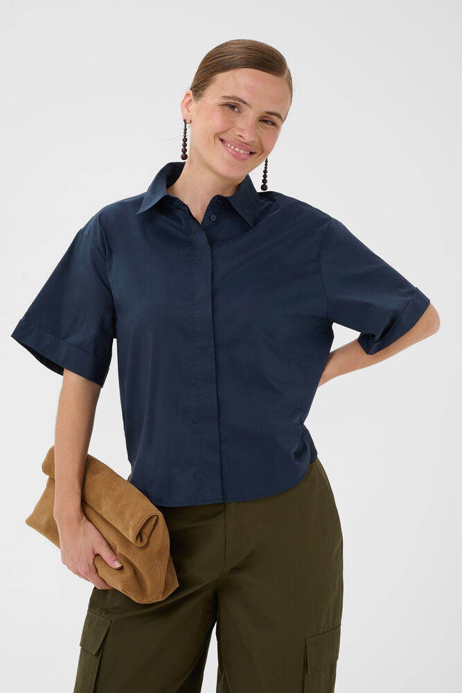 Culture Daiva Antoinett ss Shirt Blue Iris - 2