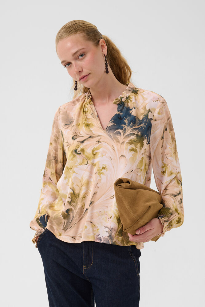 Culture Andora Berna Blouse Blue/Green Swirl - 3