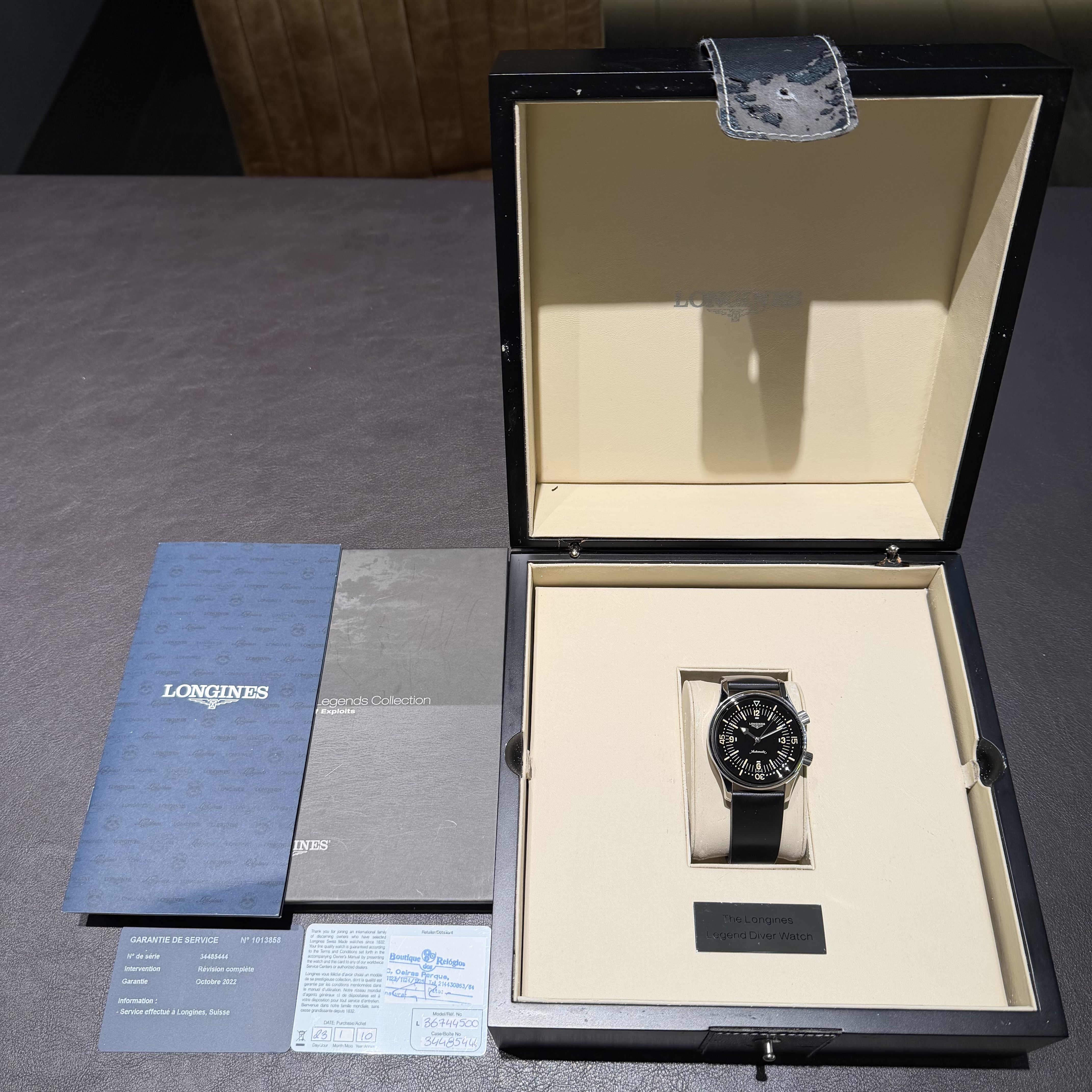 Longines Legend Diver 39 svart