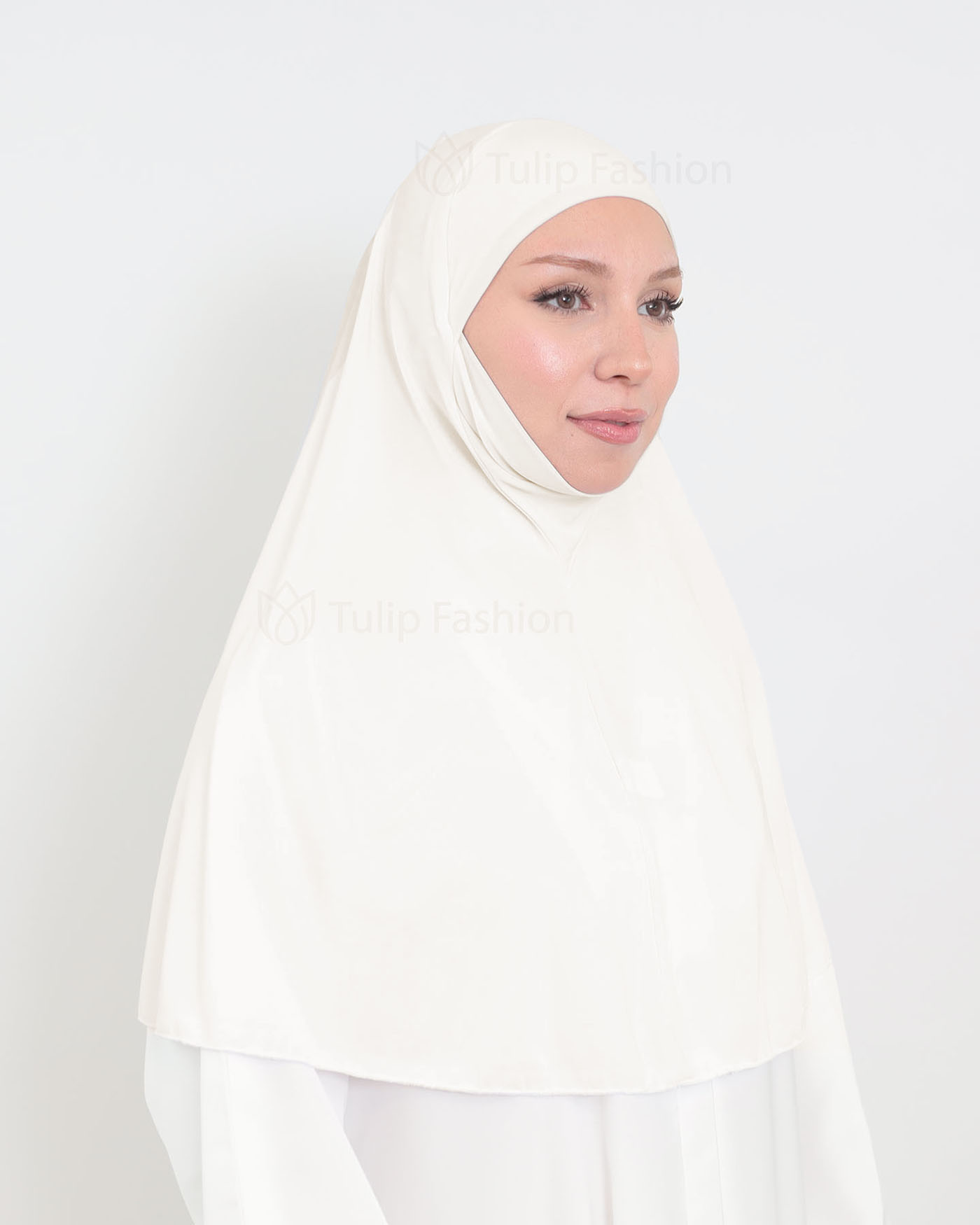 Hijab - Al Amira X-Large Lycra - Off-White - 2