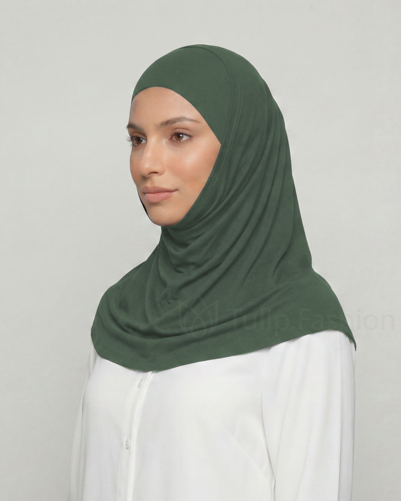 Hijab Al Amira Viscose - Khaki Green - 2