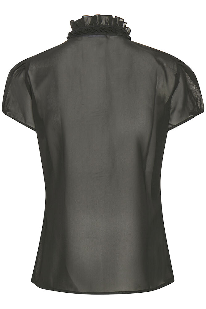 Saint Tropez Ruffle Lilja  SS Shirt Black - 5