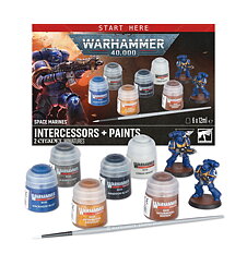 Warhammer 60-11 Space Marines: Intercessors + Paints 11th edition