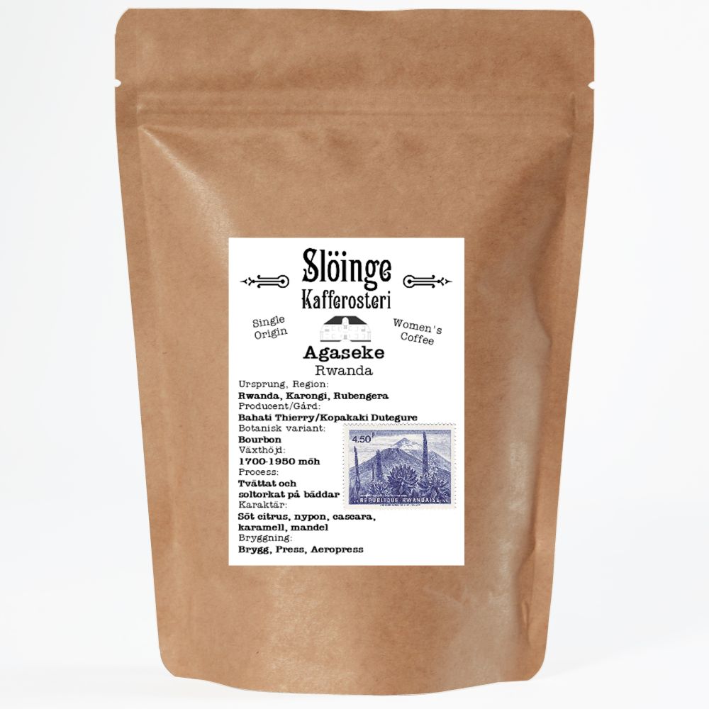 Slöinge kafferosteri - Agaseke - Rwanda - Ljusrostade hela kaffebönor  - 250g