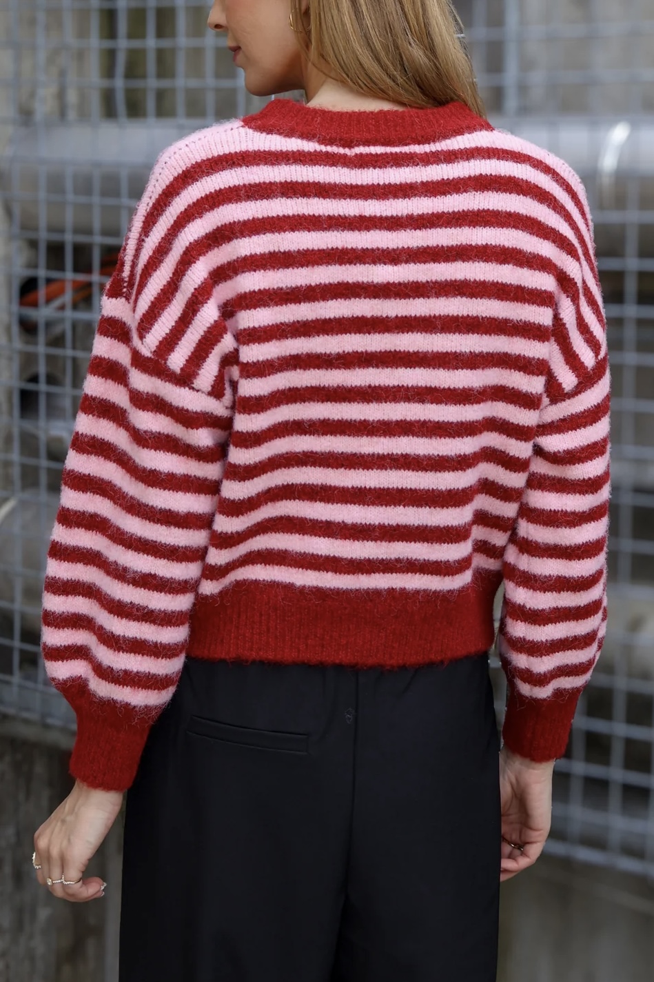 A-View - Else Knit Pullover Bordeaux/Rosa - 2