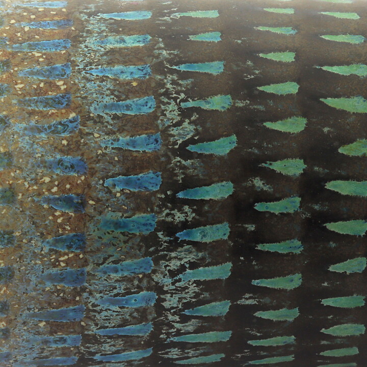 Stig Lindberg (1962) Unique Turquoise/Brown Vase 7 cm