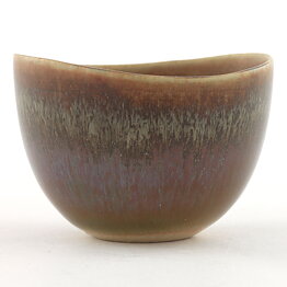 Stig Lindberg (1961) Unique Brown/Pink Bowl 5 cm