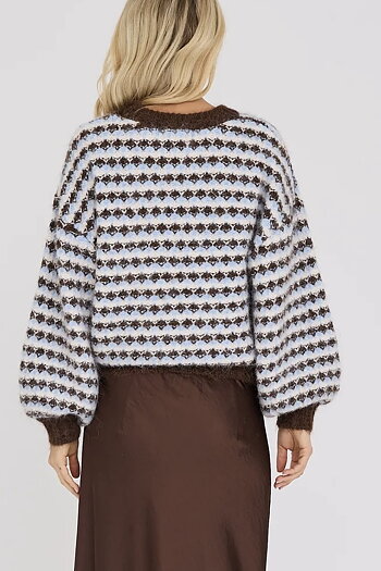 A-View - Sassi Knit Pullover Brown / Light blue