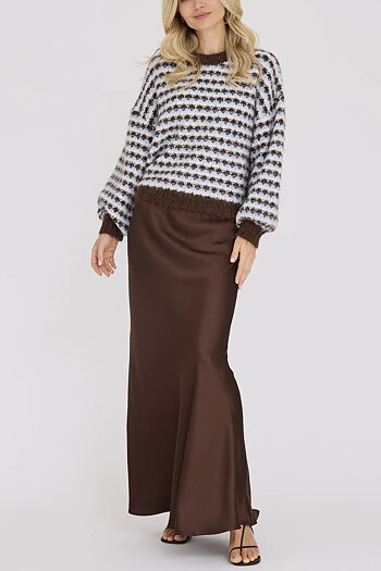 A-View - Sassi Knit Pullover Brown / Light blue