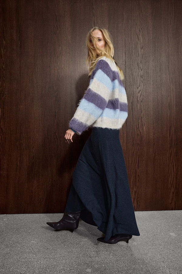 Mos Mosh - MMSuvi Stripe Knit Sweet Grape - 6