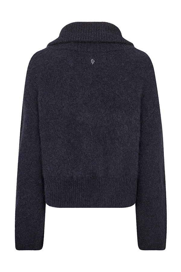Mos Mosh - MMHulda Knit Zip Cardigan Salute Navy - 4