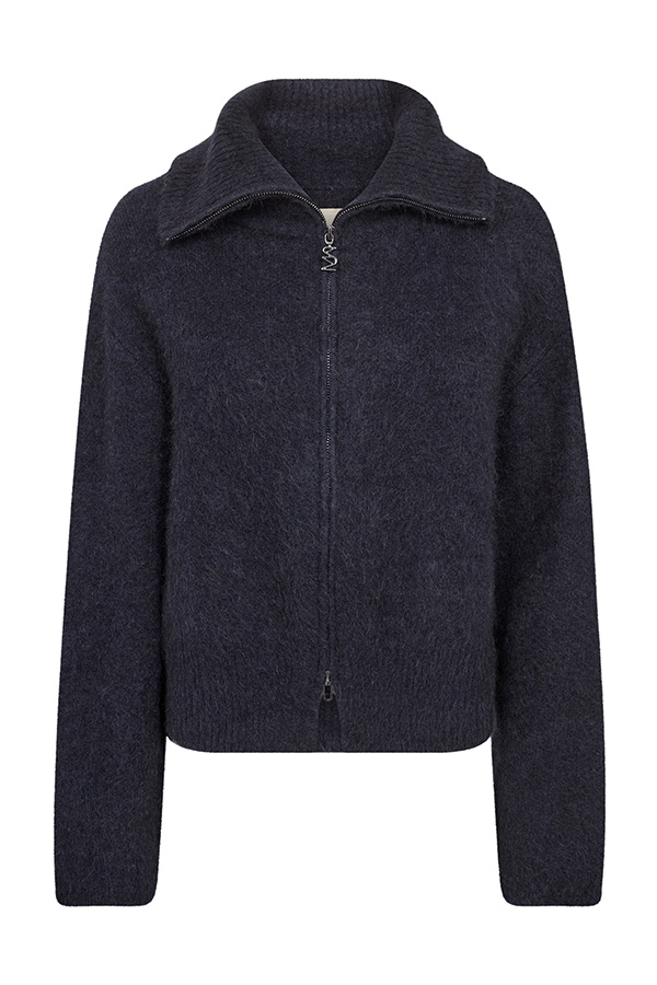 Mos Mosh - MMHulda Knit Zip Cardigan Salute Navy - 3