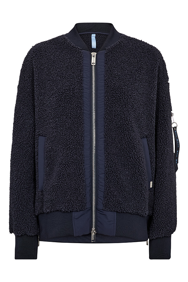 Mos Mosh - MMEmeline Teddy Jacket Salute Navy - 3