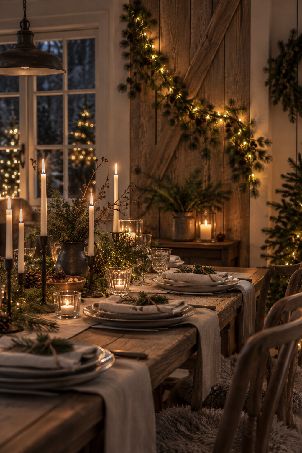 Girlang Gran med kottar & belysning Led - 150 cm - 2