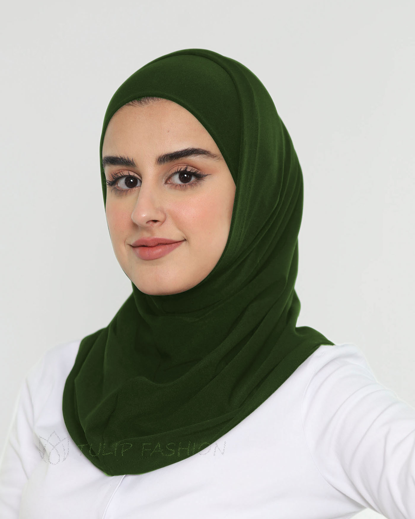 Hijab Al Amira Lycra - Olive Green