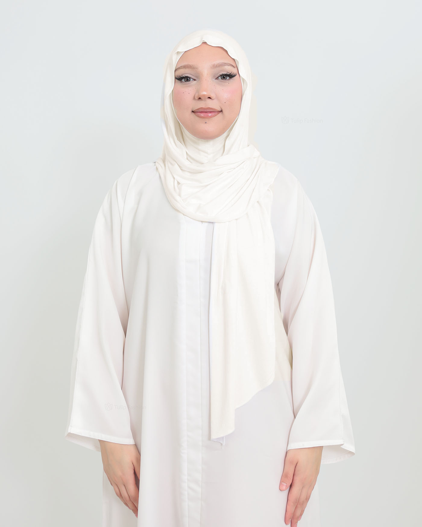 Hijab - Instant Jersey with Ninja Underscarf - Off-White - 4