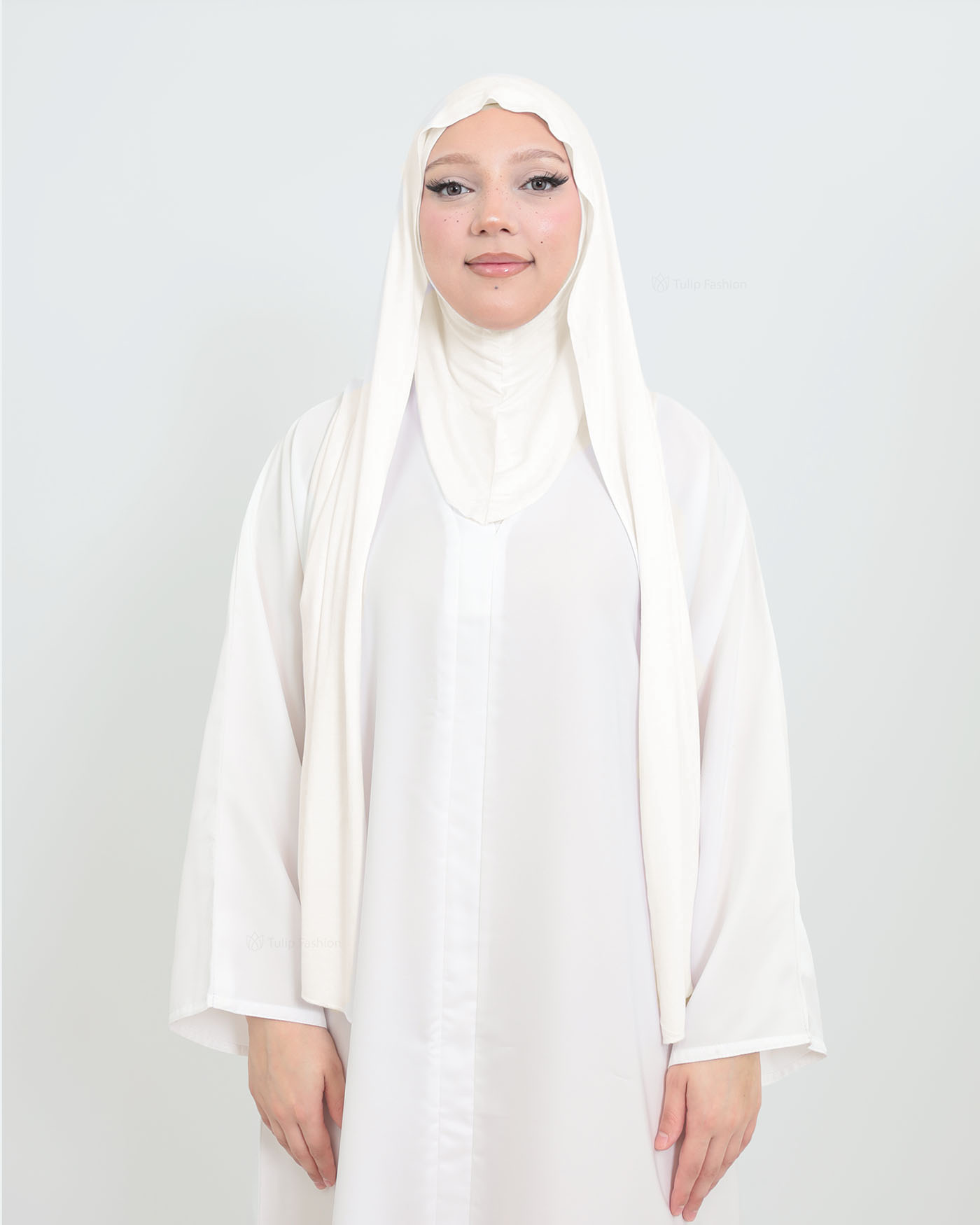 Hijab - Instant Jersey with Ninja Underscarf - Off-White - 3