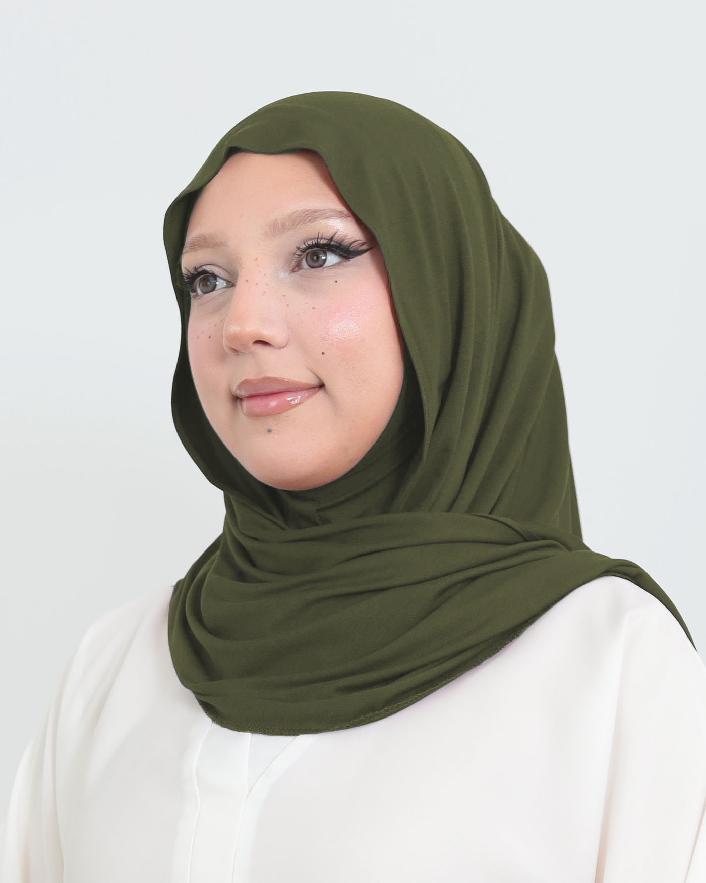 Hijab - Instant Jersey with Ninja Underscarf - Olive Green