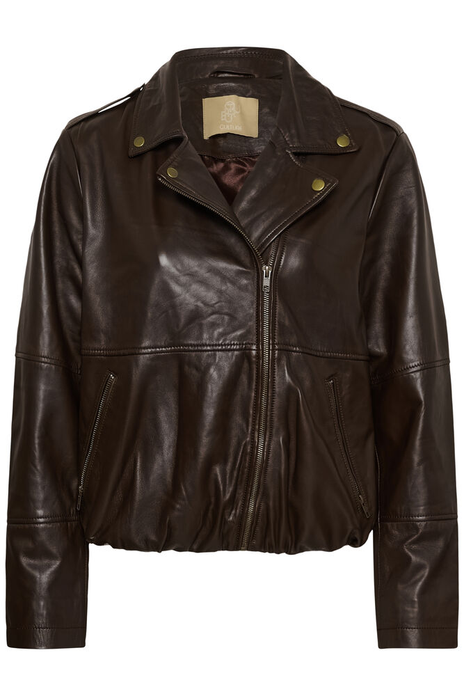Culture Liopa Canja Leather Jacket Coffee Bean