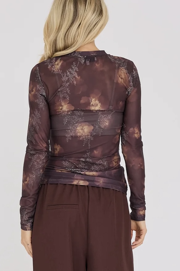 A-View - Silke Blouse Brown/Sand - 4