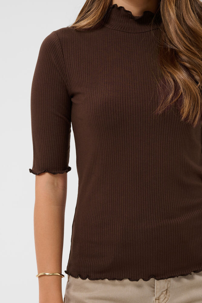 Cream Ribba Turtleneck Tshirt Java - 2