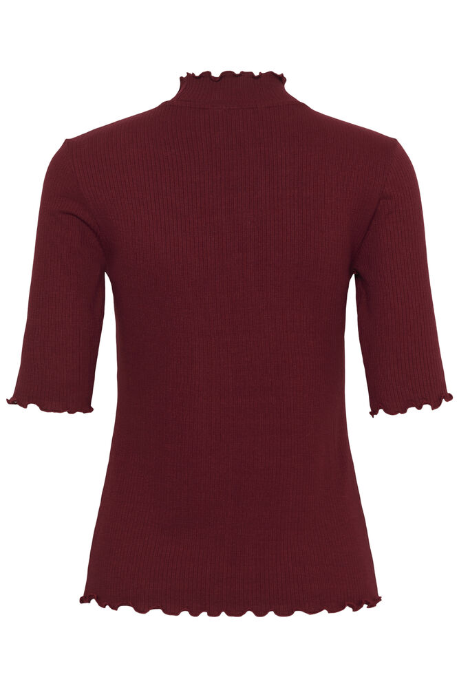 Cream Ribba Turtleneck Tshirt Cabernet - 4