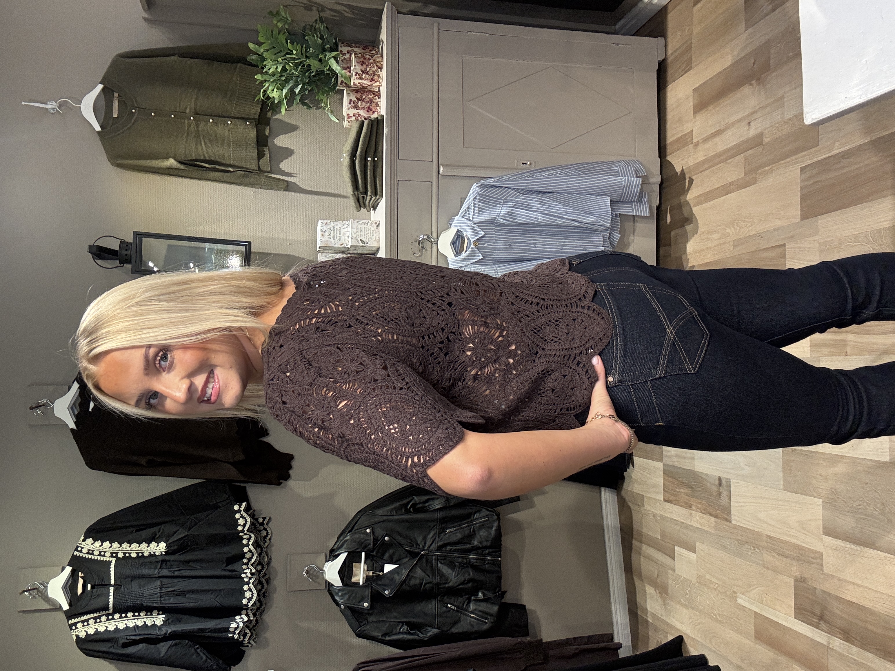 Cream Mindie Crochet Blouse - 2