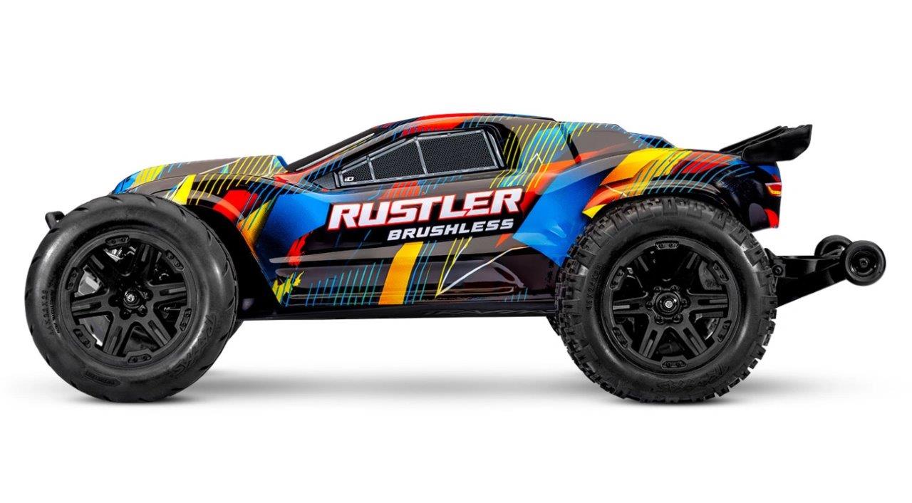 Traxxas Rustler 2WD 1/10 HD VX3 BL 3S RTR Gul - 4