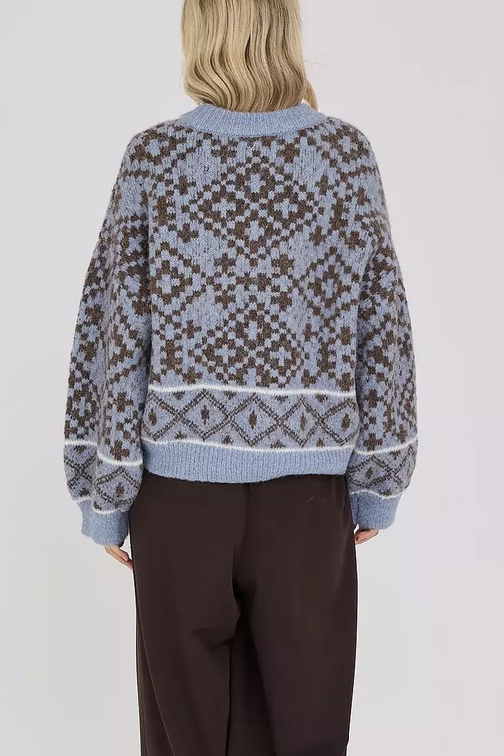A-View - Luxana Knit Pullover Brown/Blue - 2