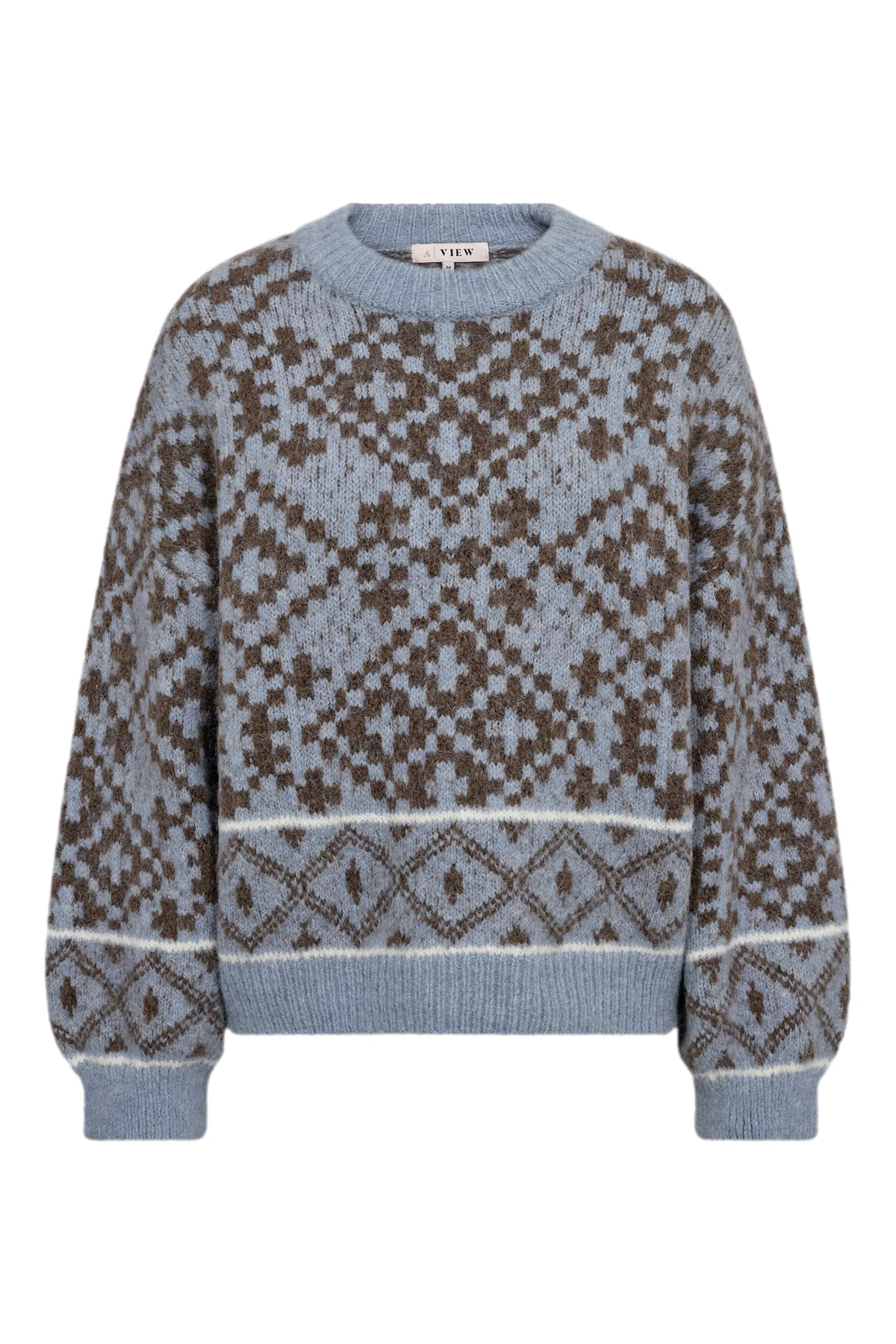 A-View - Luxana Knit Pullover Brown/Blue - 5