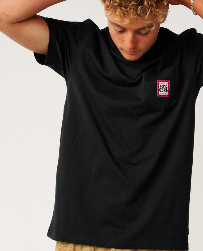 Rip Curl t-shirt Streamline Pocket Badge black - 3