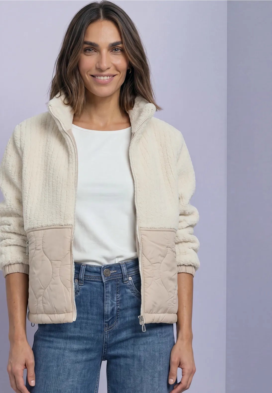LTD QR Mat Mix Teddy Jacket - Street One