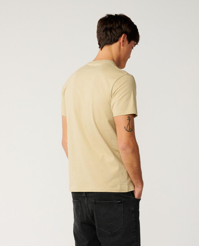 Rip Curl t-shirt Streamline Pocket Badge khaki sand - 3