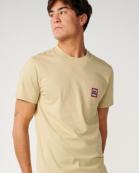 Rip Curl t-shirt Streamline Pocket Badge khaki sand
