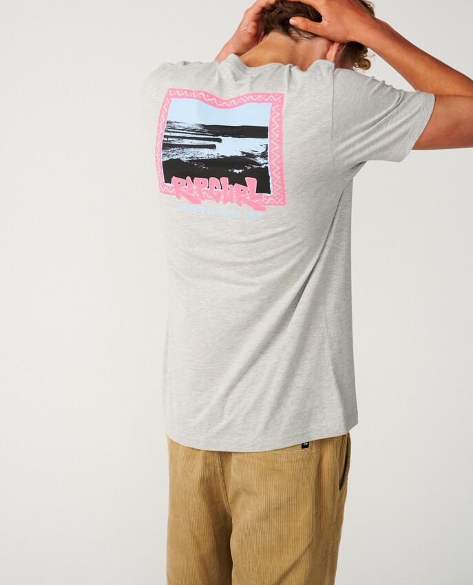 Rip Curl t-shirt Streamline Line up grey marle - 5