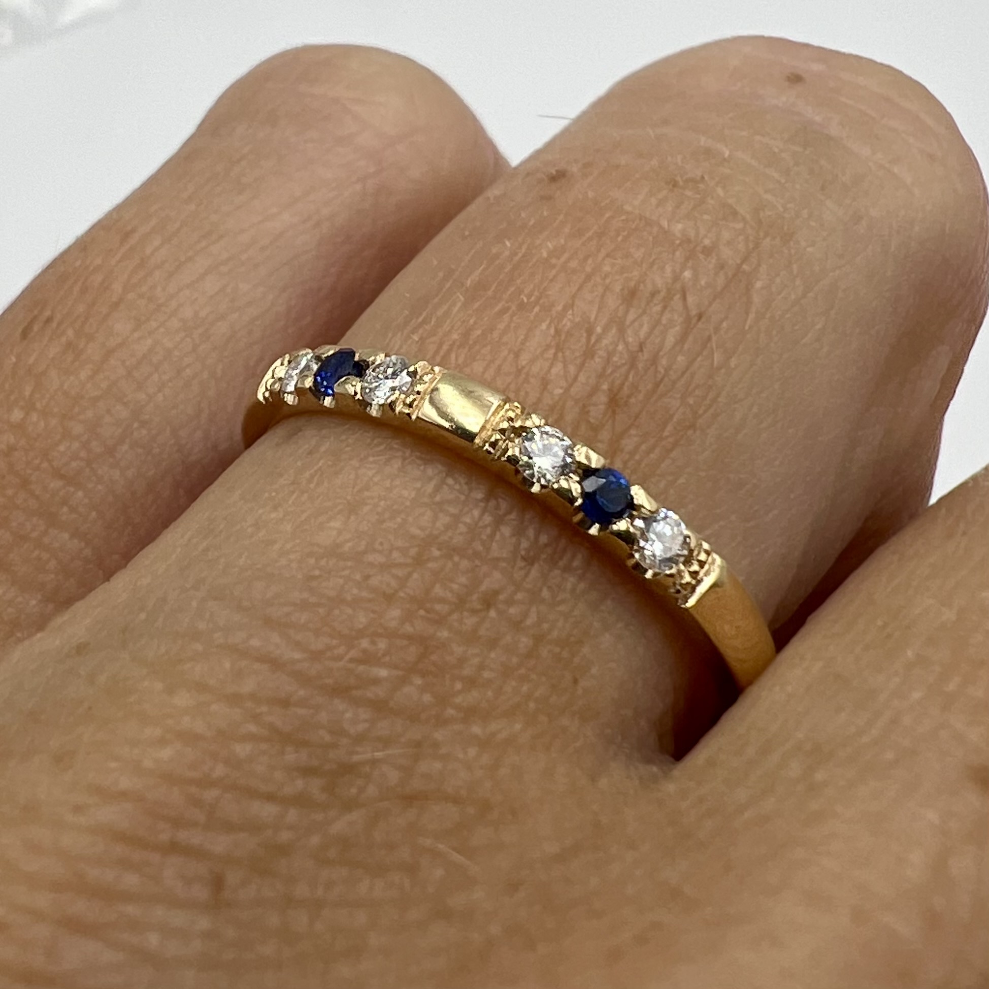 Ring Natalia safirer diamanter guld 18 karat  - 7