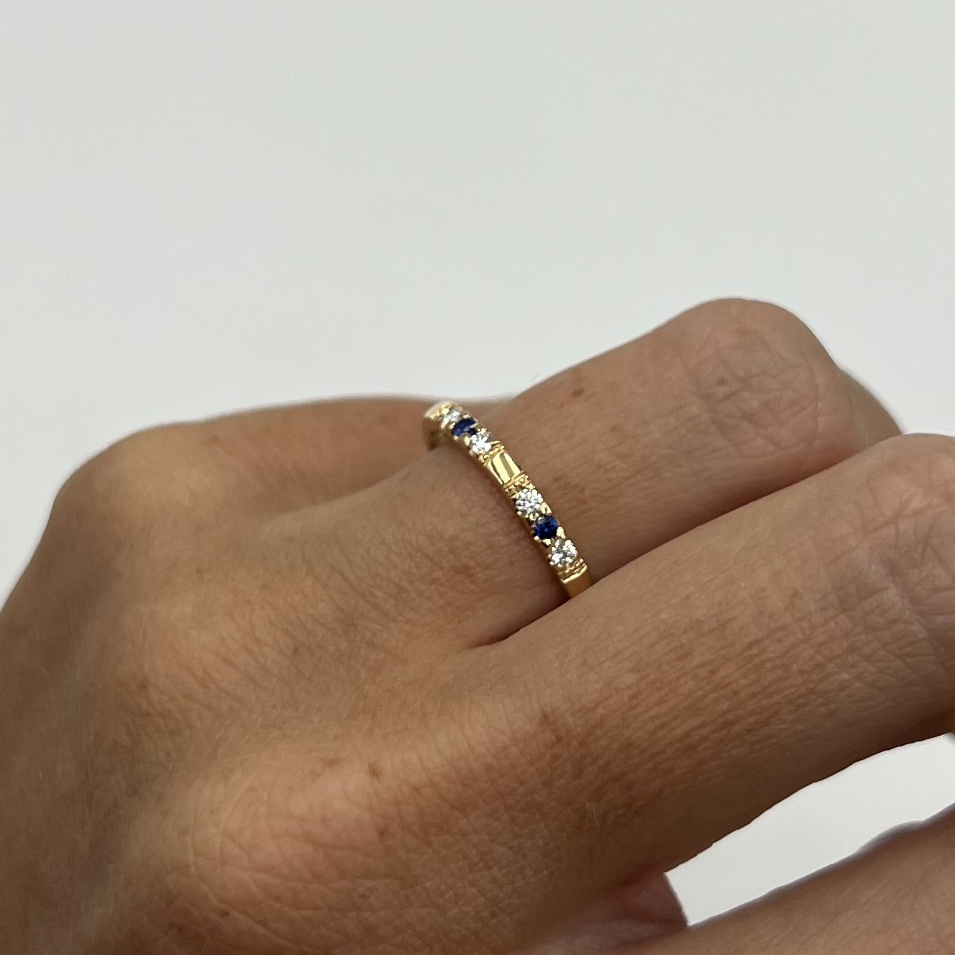 Ring Natalia safirer diamanter guld 18 karat  - 5