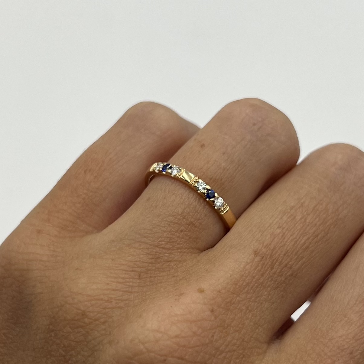 Ring Natalia safirer diamanter guld 18 karat  - 3