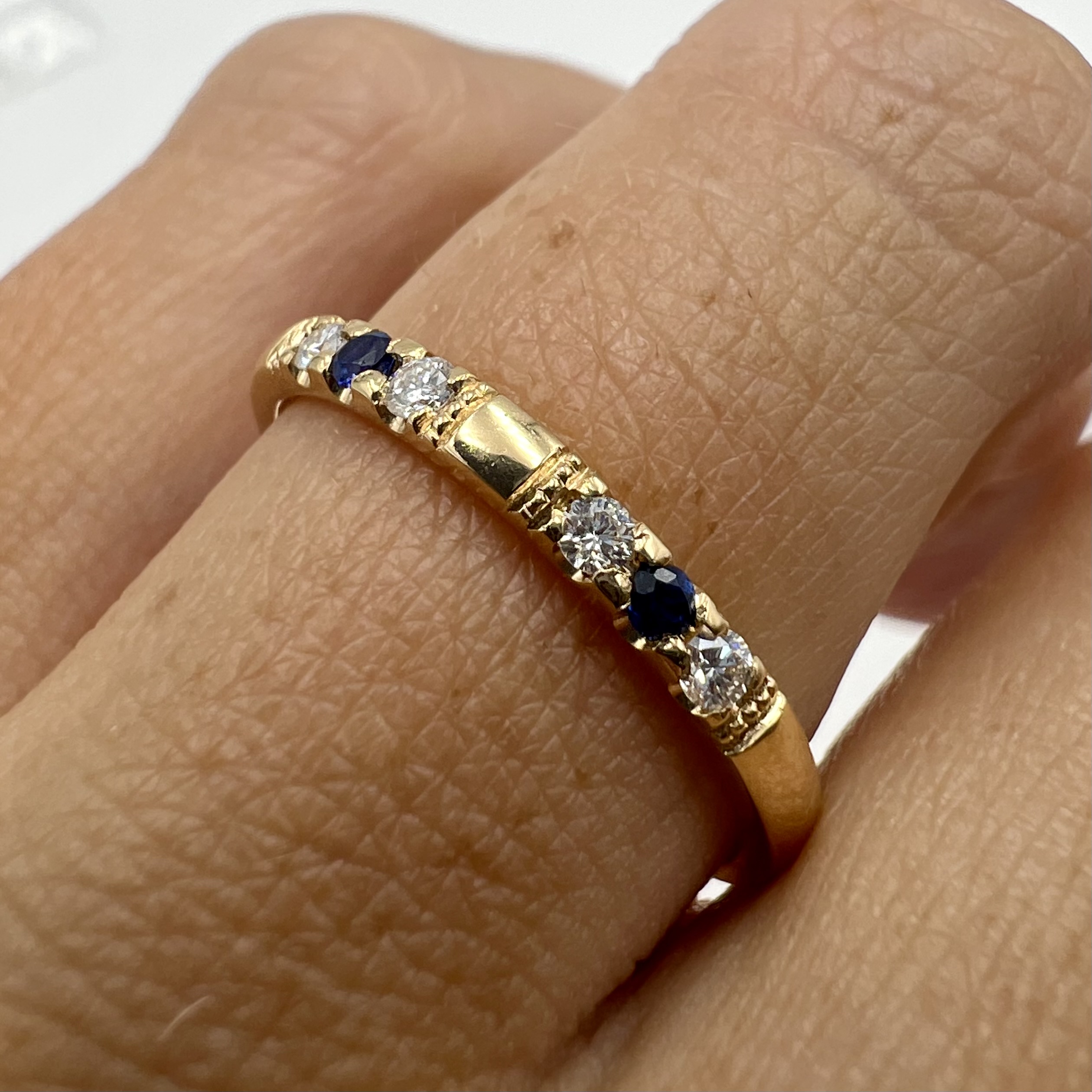 Ring Natalia safirer diamanter guld 18 karat  - 8