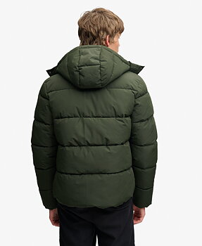 Superdry - Premium Hood Puffer Jacket -Olive Green