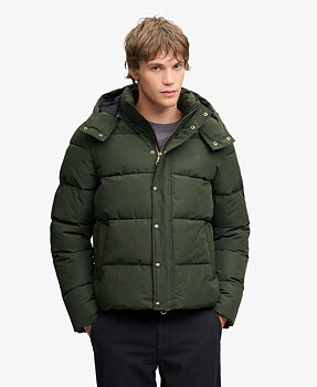 Superdry - Premium Hood Puffer Jacket -Olive Green