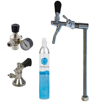 Portable dispensing kit for commercial kegs