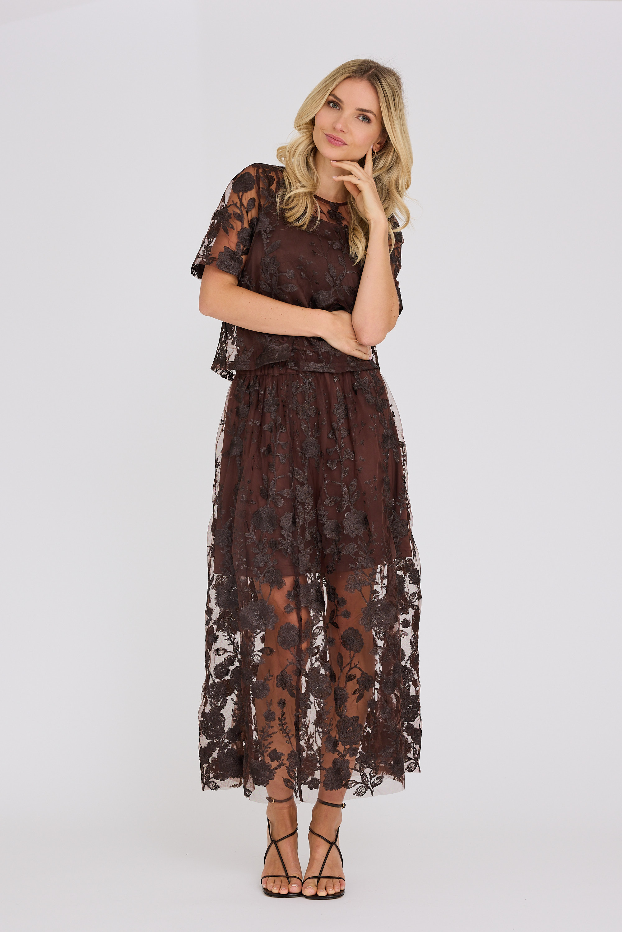 Kjol - FUSCHIA SKIRT Brown - A-View