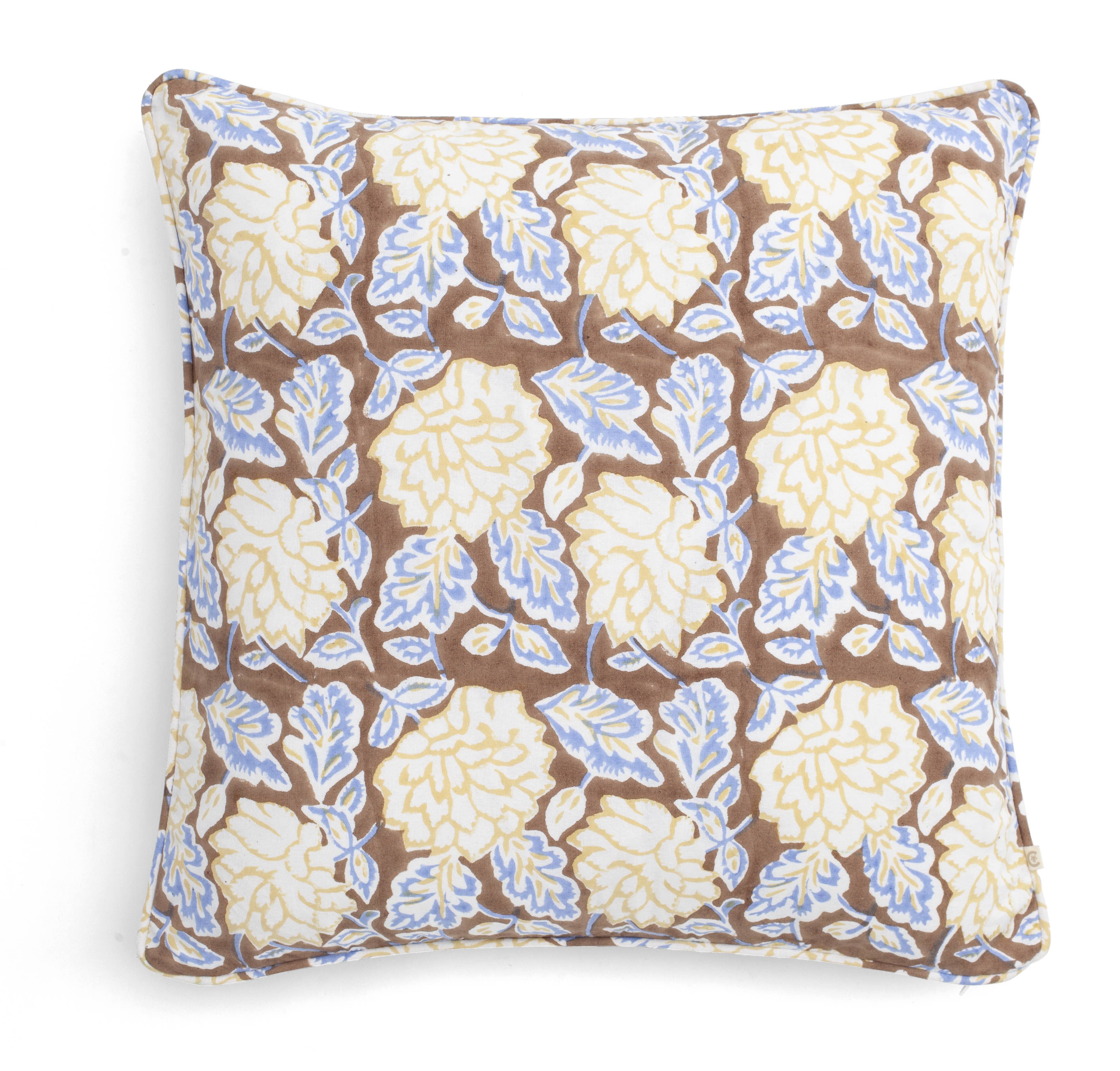 Kuddfodral - DAHLIA Brown & Blue - Chamois